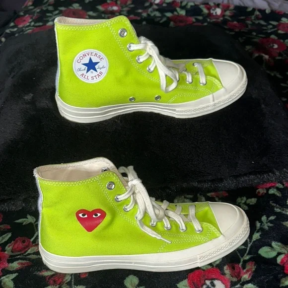 High Top Lime Green Cdg Converse Converse X Comme Des Garçons